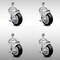 Service Caster 4 Inch SS Black Polyurethane Swivel 12mm Threaded Stem Caster Set Brake SCC SCC-SSTS20S414-PPUB-BLK-TLB-M1215-4 - alternate 3